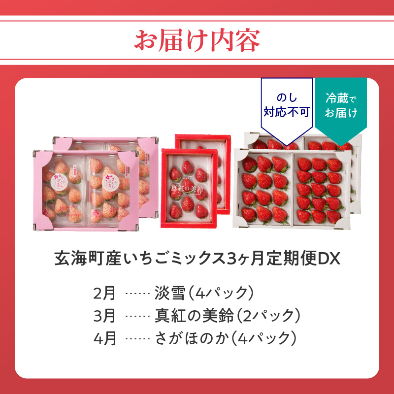 ★予約受付★杉山いちご農園 玄海町産いちご　ミックス定期便DX ミックス定期便DX