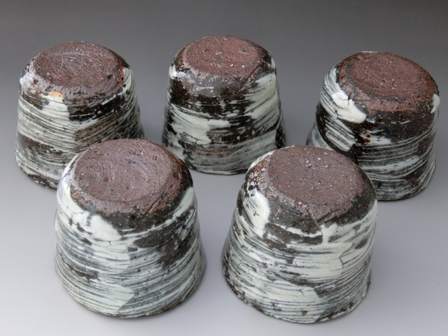 【唐津焼】中川自然坊窯 刷毛目唐津 蕎麦猪口 5客 3客