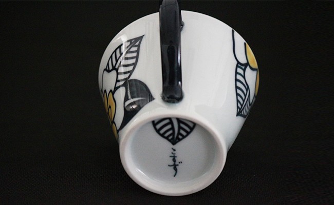 バラのマグカップ（黄）【やきもの工房こすず】フリーカ