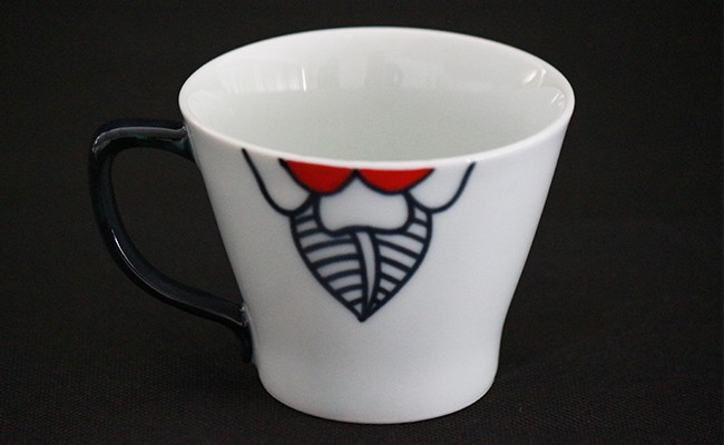 バラのマグカップ（赤）【やきもの工房こすず】フリーカ