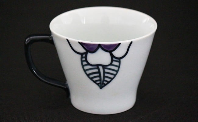 バラのマグカップ（紫）【やきもの工房こすず】フリーカ