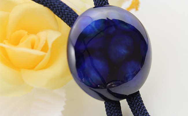 有田焼ループタイ るりブルー 有田焼アクセサリー二宮閑山