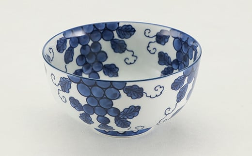 源右衛門窯 染付葡萄絵 麺鉢 器 食器 鉢 盛鉢 どんぶり ボウ