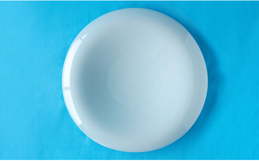 青白磁渕下りパスタ皿 有田焼 プレート 【神田陶器店】 A22-