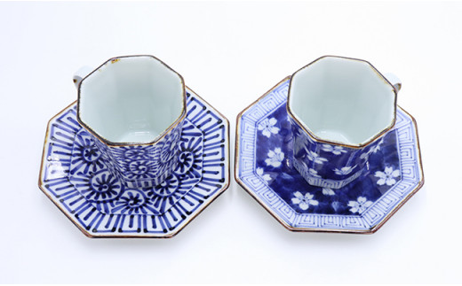 有田焼 福泉窯 コーヒー碗皿ペアセット 陶窯みかわや AA70-10