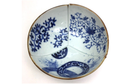 有田焼 染付絵変わり三方つなぎ5.5寸鉢 マルコウ陶苑 A29-4