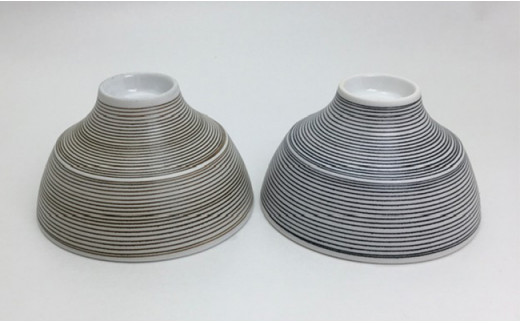 有田焼象嵌（ぞうがん）ちゃわん 茶・黒セット 【マルコウ