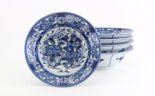 源右衛門窯 染付芙蓉手 鉢 器 食器 取鉢 サラダ 小鉢 染付 