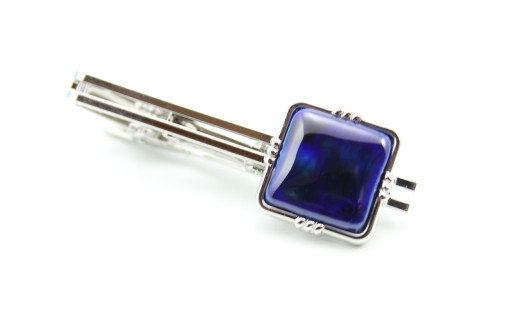 二宮閑山 有田焼タイピン るりブルー おしゃれ アクセサリ