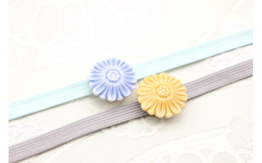 cocosara 有田焼帯留め 小花の雅 おしゃれ アクセサリー 磁器 