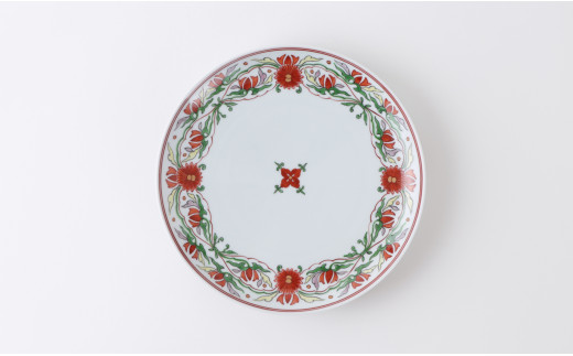 源右衛門窯 赤絵花唐草文 皿 器 食器 盛皿 飾り皿 プレート 