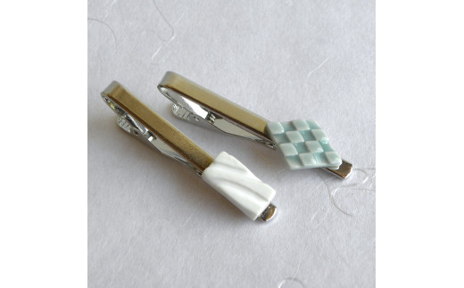 noji(楠 -kusunoki-) 有田焼ネクタイピン2個セット A12-217