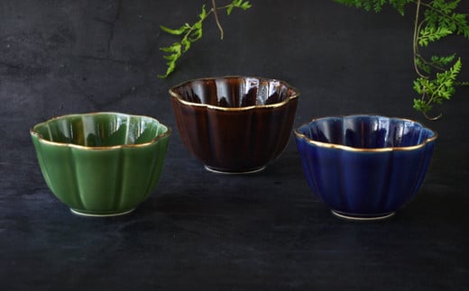 有田焼～つよい器～ 渕金花小付 ３点セット 匠 Takumi A16-3