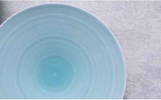 有田焼 青白磁 Round Plate 2枚セット【まるふくオリジナル】