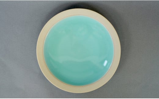有田焼 翡翠リム皿 大 23.5cm【梶原大敬 茂正工房】器 うつわ