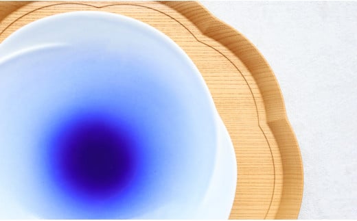 有田焼 Blue Gradation Plate 1枚【まるふくオリジナル】食器 器 