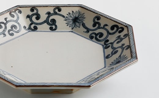 有田焼 徳幸窯 古染付八角皿 2枚セット【ヤマト陶磁器】食