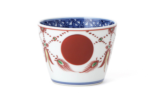 源右衛門窯 赤絵瓔珞手 そば猪口 器 食器 小鉢 そばちょこ 