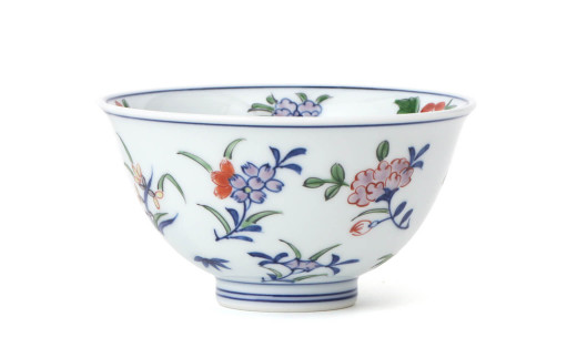 源右衛門窯 染錦小花散し 器 食器 お茶碗 飯碗 ごはん 茶碗 