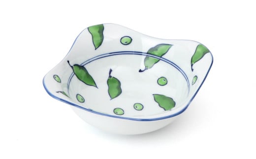 源右衛門窯 染錦緑豆文 取鉢 器 食器 小鉢 枝豆 有田焼 A27-7