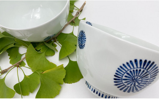 有田焼 ずっと使える たこ唐草の麺鉢 2個セット 鷹巣瑞光堂