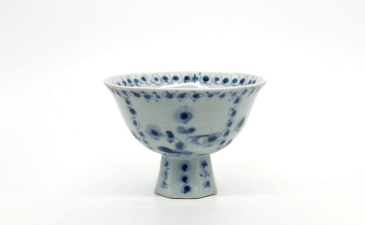 有田焼 工房禅 横田翔太郎 染付 すみれ 高台鉢 初期伊万里 2