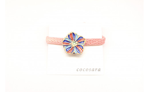 cocosara ノーブルな雰囲気のお花の帯留（青・赤） おしゃれ 