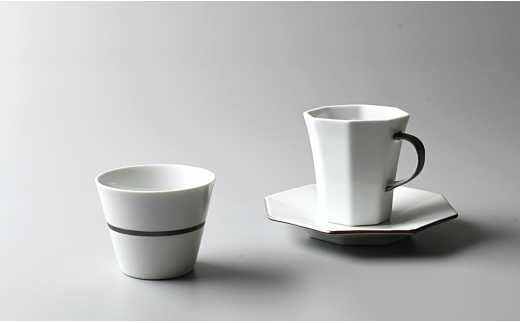 有田焼 白釉錆コーヒー碗皿&マルチカップ【ARITAYAKI-STORE】 