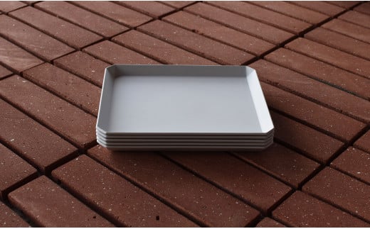 1616/ TY Square Plate 200 Grey 5枚セット【1616/arita japan】有田焼 食
