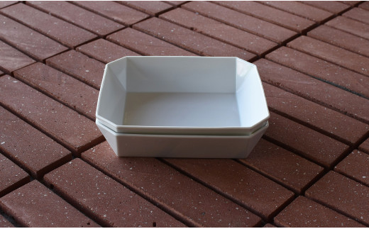 1616/ TY Square Bowl 184 White 2個セット【1616/arita japan】有田焼 食