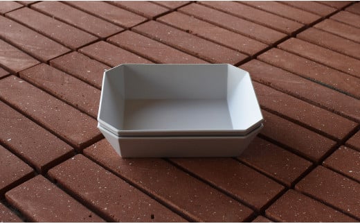 1616/ TY Square Bowl 184 Grey 2個セット【1616/arita japan】有田焼 食