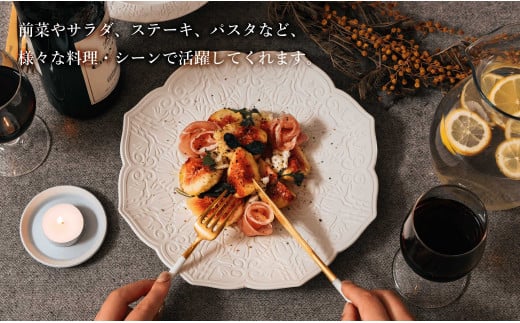 【切り紙作家とコラボ】有田焼 樹葉蕾花 プレート パステ