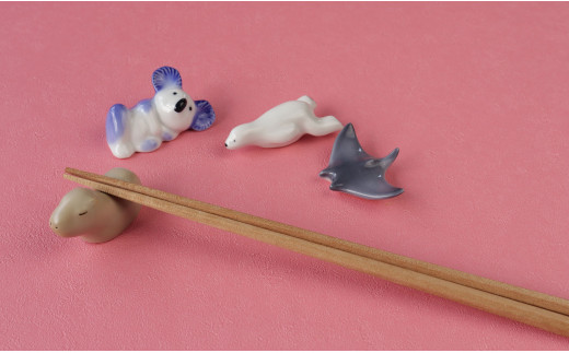 人気のアニマル 箸置き4個セット 有田焼 SPECIAL THANKS A14-149