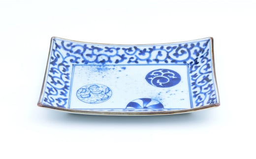 有田焼 蛸からくさ丸紋 長角皿 2枚セット【まるぶん】食器 