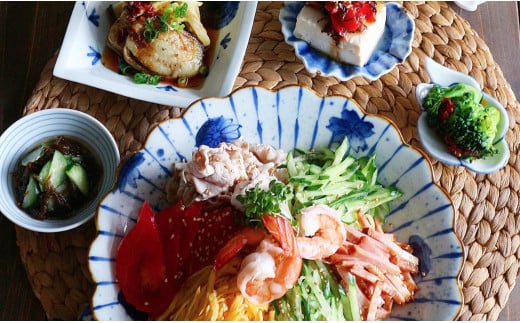 有田焼 十草花散らし 8寸盛皿 24.5cm 2枚セット【まるぶん】