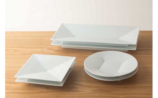 【川上元美デザイン】Rin 角皿 & 丸皿 6枚セット【KIHARA】有