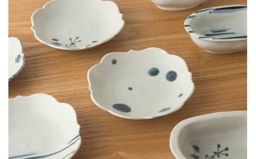 【初期伊万里を再現】 絵変り小皿 & 豆鉢 8点セット【KIHARA