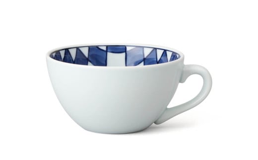 源右衛門窯 染付市松紋 スープ碗 器 食器 皿 デザートカッ