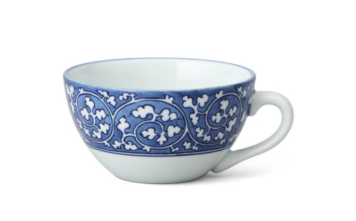 源右衛門窯 染付唐草濃 スープ碗 器 食器 皿 デザートカッ