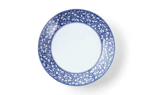 【有田焼】源右衛門窯 染付唐草濃 1枚 【源右衛門窯】深皿 