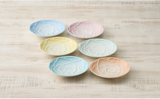 錦右エ門陶苑 La Vie en rose プレート14cm 6色セット 有田焼 取