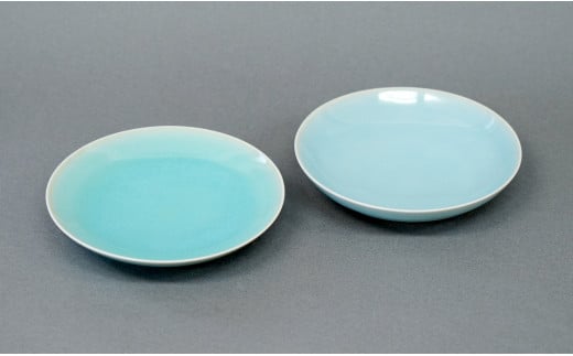 有田焼 翡翠天青取皿 2枚セット【梶原大敬 茂正工房】器 う