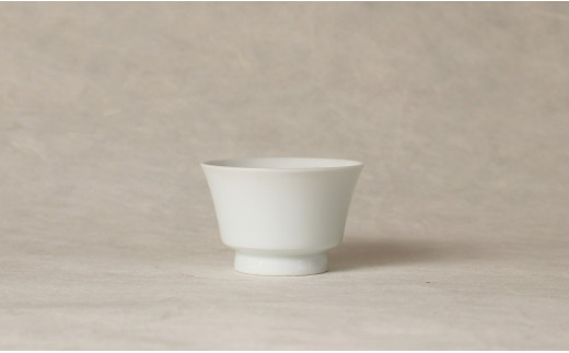 ろくろの現代の名工 矢鋪與左衛門作【白磁 朝顔型突き底ぐ