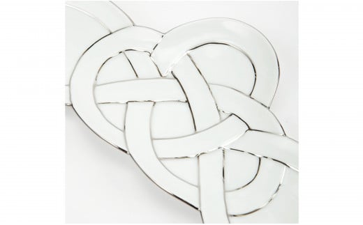 有田焼 プラチナ線松結び 長皿 2枚セット 24to3【西富陶磁器