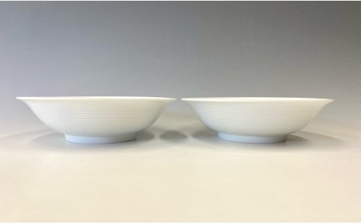 中仙窯 有田焼 白磁 シチュー皿 2枚セット 中尾純作 作家 作