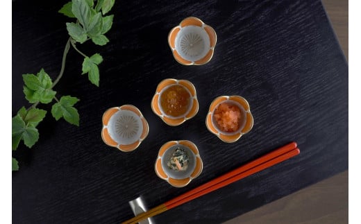 有田焼 錦梅型小付 5個セット【丸兄商社 】食器 器 うつわ 