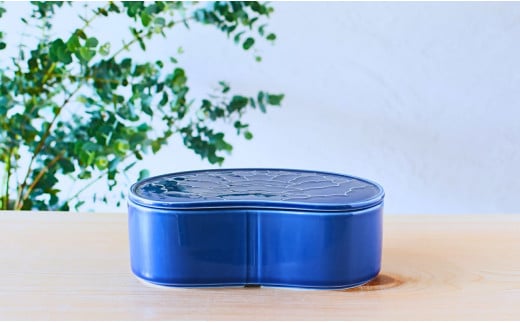 有田焼 ルリ釉 繭型蓋物【ARITAYAKI-STORE】食器 うつわ ハレの