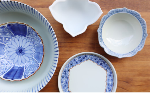 【アウトレット】有田焼 染付 5点 詰め込み set うつわ かわ