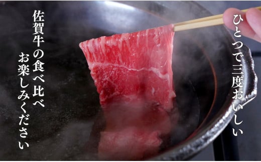 佐賀牛を食べ比べ！ スライス3種盛り 100g×3種【ロース、モ