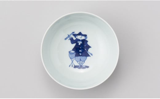 有田焼 しん窯 青花 ハーモニシリーズ 4寸ボウル 5個セット